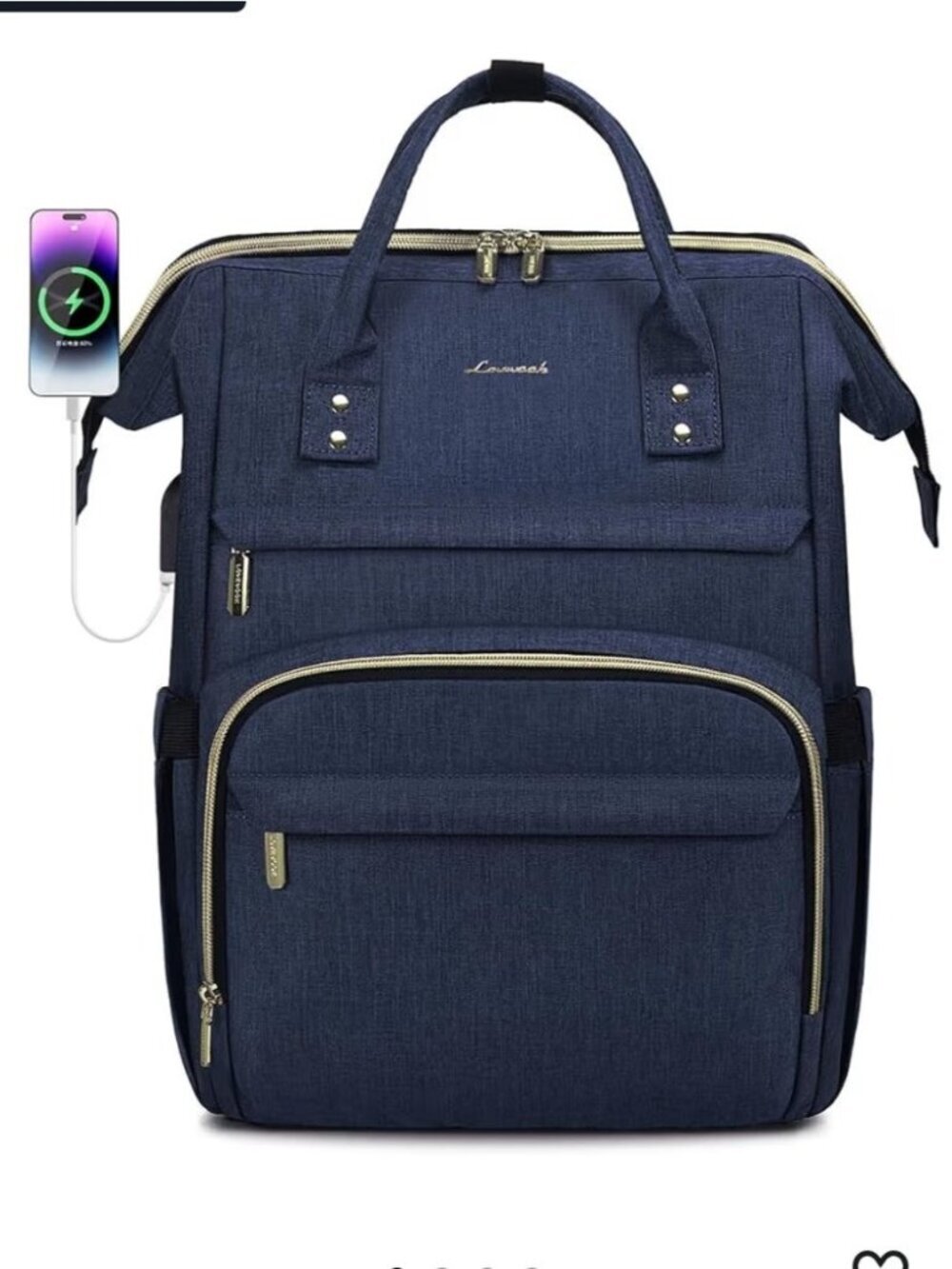 Lovevook NWOT 15.6" Dark Blue Backpack Laptop College Travel Career Nurse